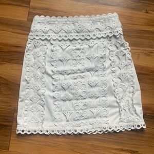 Lace front skirt